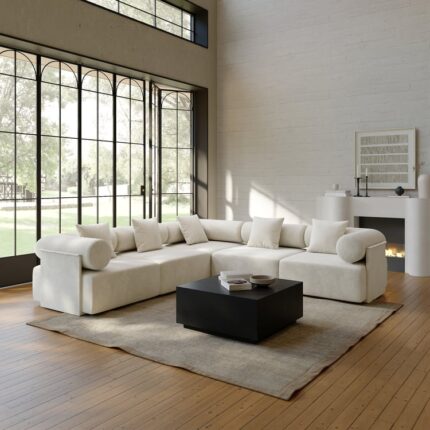 ChenilleOffice, 2800 mm-dən hazırlanmış 5 hissəli modul L formal künc divan