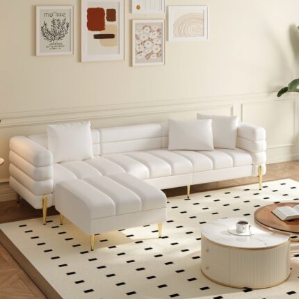 Aurora 3 nəfərlik 2300 mm olan sintetik dəridən hazırlanmış Divan