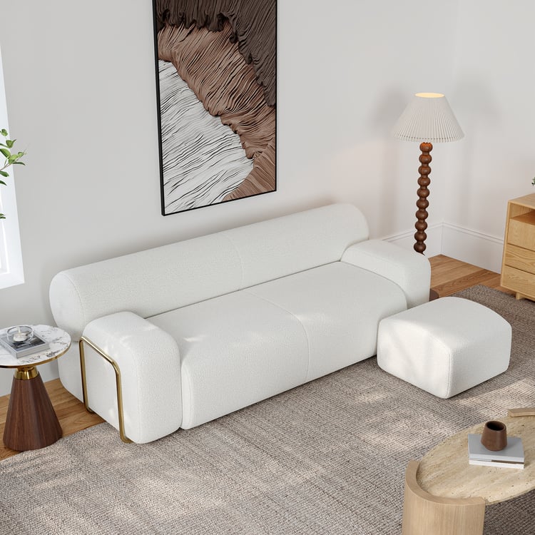 Divan 2 nəfərlik parça material ağ